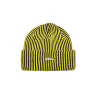 OBEY Bowery II Tone Rib Beanie Flourescent Green Multi