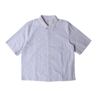 Levis Lama Boxy Shirt - Bernal Stripe Soft Chambray Blue