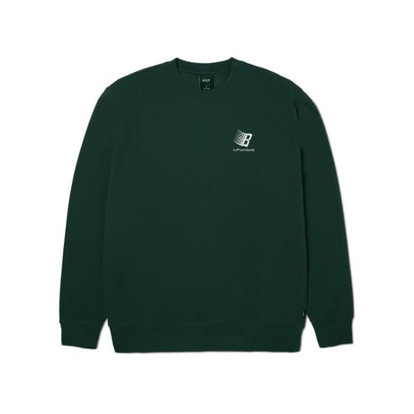 Huf ×Bronze56K Crewneck Sweat Forest Green