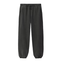 Los Angeles Apparel 14oz Garment Dye Heavy Fleece Sweat Pants - Vintage Black [HF04GD]