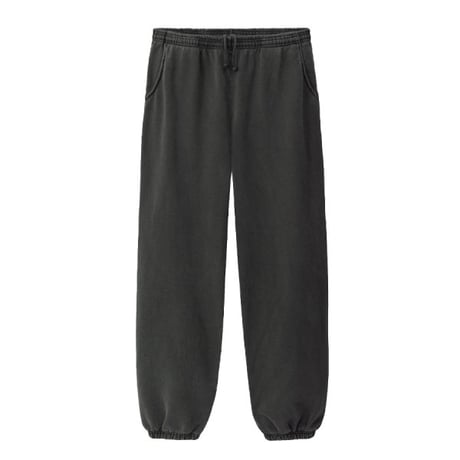 Los Angeles Apparel 14oz Garment Dye Heavy Fleece Sweat Pants - Vintage Black [HF04GD]