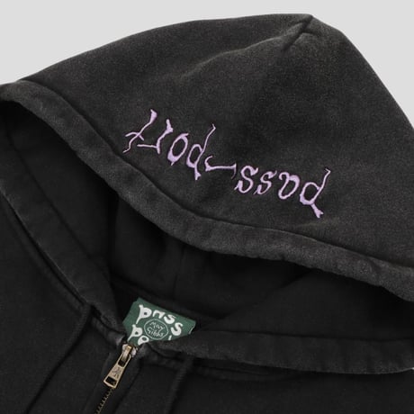 Pass~Port x May Gibbss Webbed Bed Zip Hoodie - Black