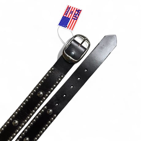 BRACKNEY Studded Leather Belt - Brown