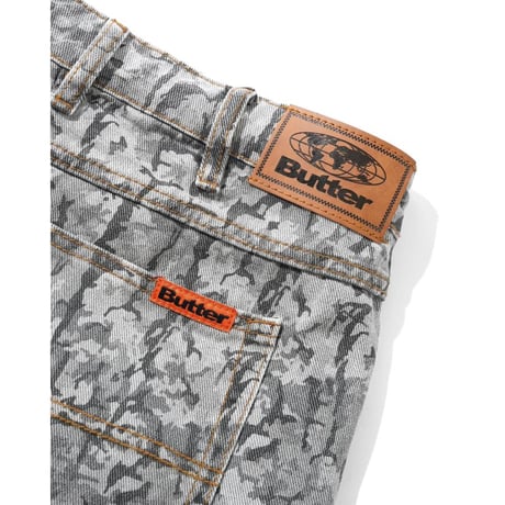 Butter Goods Bark Camo Denim Jeans Black