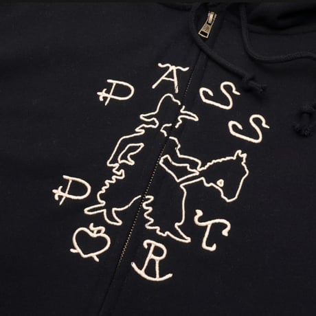 Passport Cowpoke Organic Fleece Zip Hoodie Black
