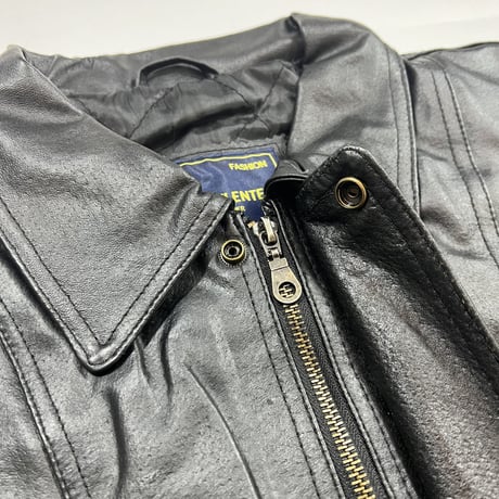 Deadstock Gianni Velente Leather Jacket Black