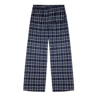 Los Angeles Apparel Cotton Flannel Lounge Pants - Black/Royal/Green Plaid