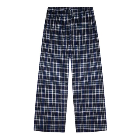 Los Angeles Apparel Cotton Flannel Lounge Pants - Black/Royal/Green Plaid
