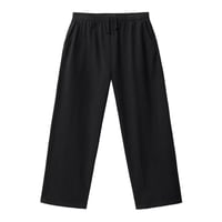 Los Angeles Apparel 8.5oz Heavy Jersey Wide Garment Dyed Casual Pants - Black