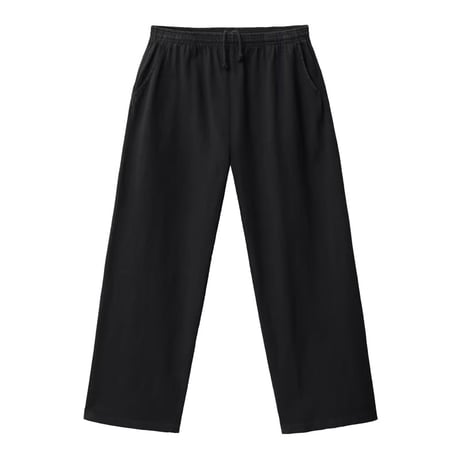 Los Angeles Apparel 8.5oz Heavy Jersey Wide Garment Dyed Casual Pants - Black