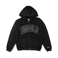 Hoddle Arch Logo Zip up Hood - Black