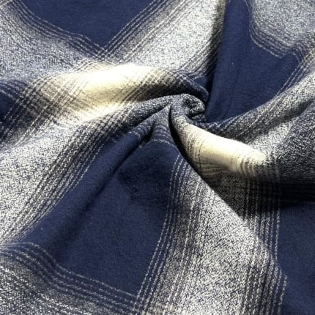 Shakawear Plaid Flannel Overshirt Cream Navy