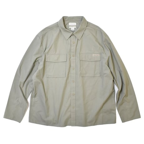 Calvin Klein L/S Relaxed Fit Ripstop Shirts - Khaki