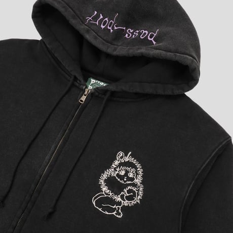 Pass~Port x May Gibbss Webbed Bed Zip Hoodie - Black