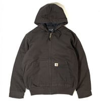 Carhartt USA J130(104050) Washed Duck Insulated Active Jacket Dark Brown