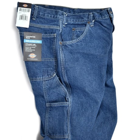 Dickies Relax Fit Straight Leg Carpenter Duck Jeans Stone Wash Denim (SNB)