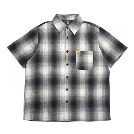 FB County S/S Checker Flannel Shirts - BlackｘGrey
