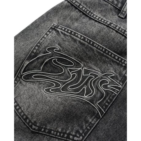 Butter Goods Drummer Baggy Denim Shorts - Black
