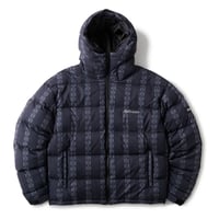 Hellrazor H Chain Suede Hooded Down Jacket Black