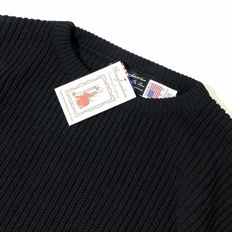 Binghamton Knitting Company Shaker Pullover Knit Sweater Black