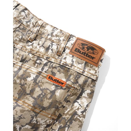 Butter Goods Bark Camo Denim Jeans Tan