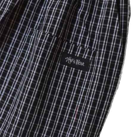 Shaka Wear Baggy Plaid Shorts - Black