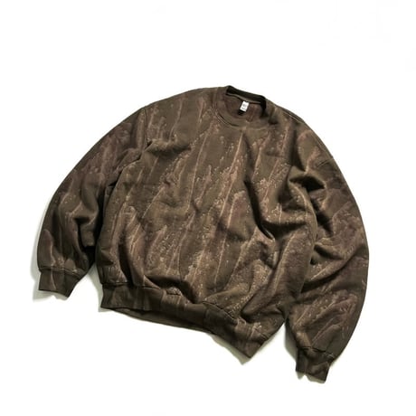 Los Angeles Apparel 14oz Heavy Fleece Crewneck Drip Dye Olive