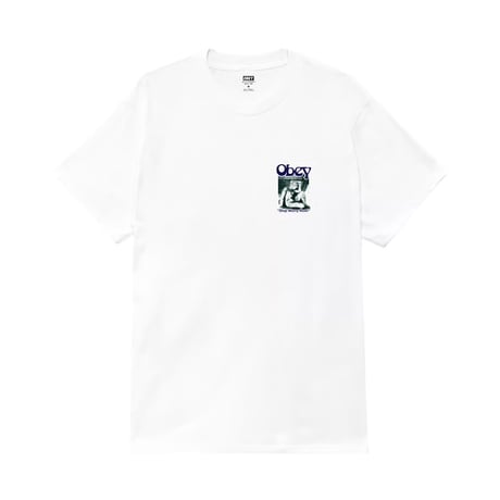 OBEY Stop Worry Now Tee - White Faded Wash