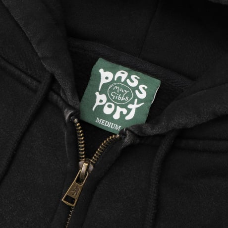Pass~Port x May Gibbss Webbed Bed Zip Hoodie - Black