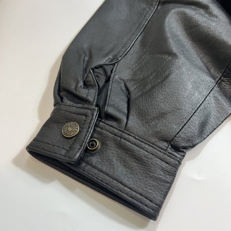 Deadstock Gianni Velente Leather Jacket Black
