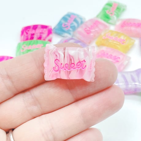 Ｎｏ．574  sweet  キャンディ  マーブル  デコパーツ