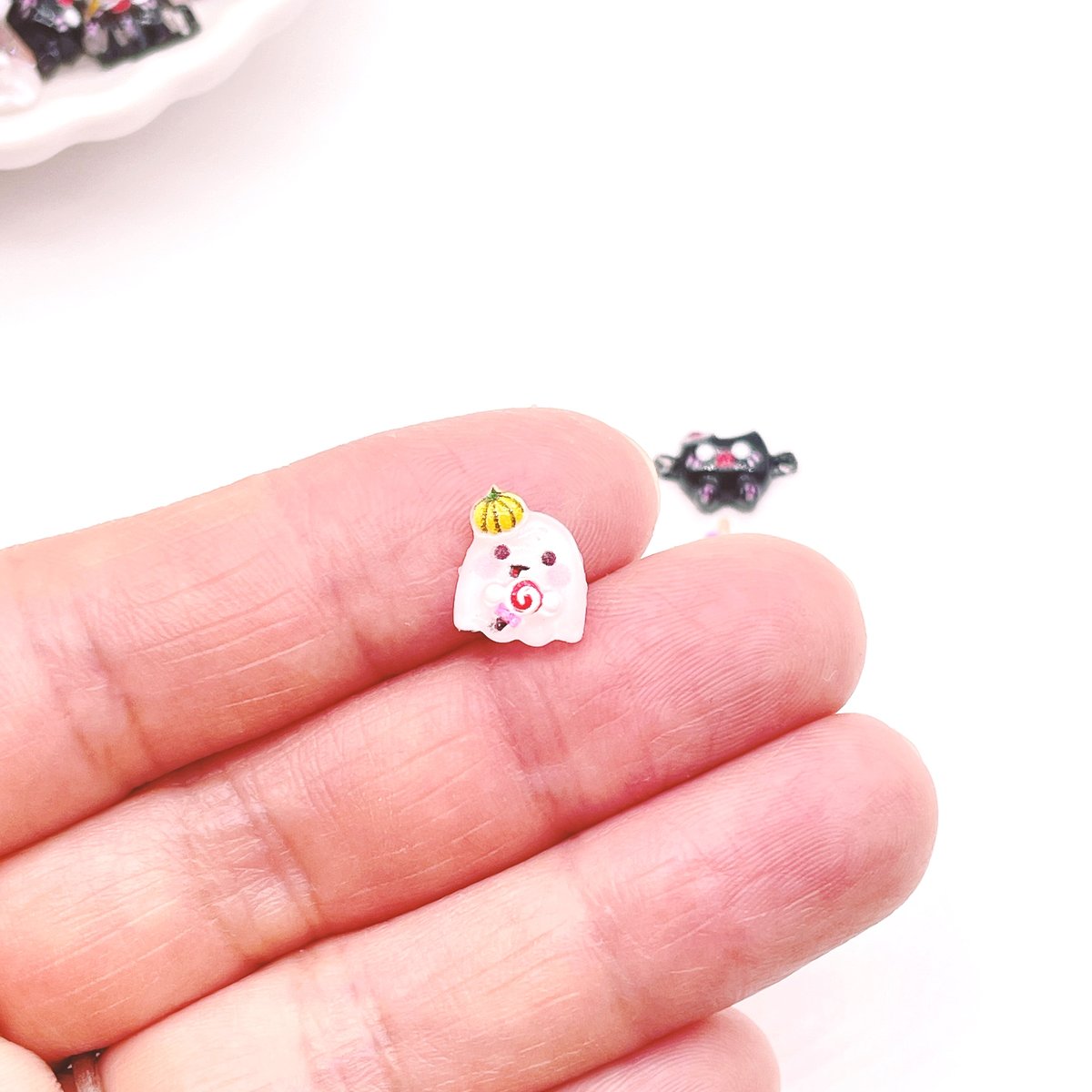 No．890 個/ ハロウィン かぼちゃ おばけ ミニ パーツ ネイル |