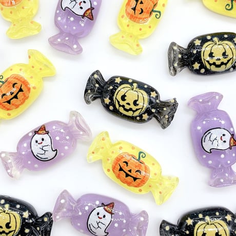 Ｎｏ．536   ハロウィン  おばけ  カボチャ  アメ デコパーツ