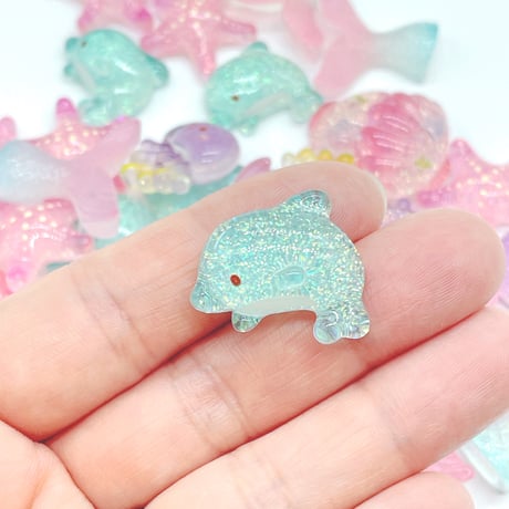 Ｎｏ．940   イルカ   クラゲ   人魚   海   デコパーツ