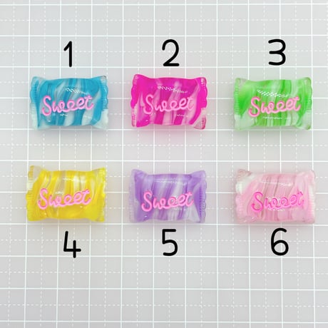 Ｎｏ．574  sweet  キャンディ  マーブル  デコパーツ