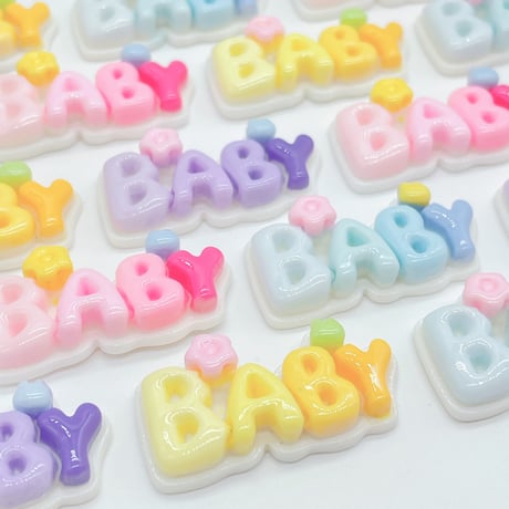 Ｎｏ.1046  BABY  文字  カラフル  パーツ デコパーツ
