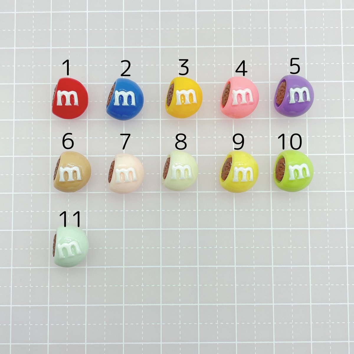 mチョコ デコパ 20円 No.1028 ミニミニ m チョコ デコパーツ