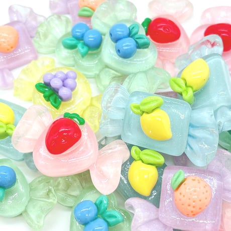 Ｎｏ．907  キャンディ  くだもの フルーツ デコパーツ