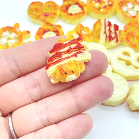 Ｎｏ．956    くま  うさぎ  ねこ  ピザ  タルト  チーズ  デコパーツ