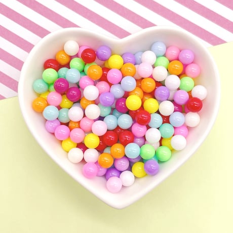 【6mm】 ツヤあり カラフル  ミンツ (穴なし) 10ｇ