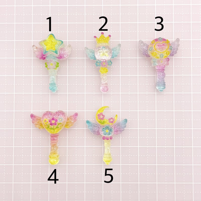 No．942 マジカル ステッキ キラキラ デコパーツ | DECOPARTS