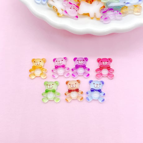\20個/ ミニミニカラフルくまさんパーツ