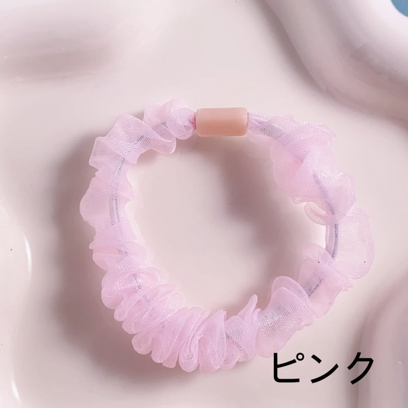 No．934 台座付き ヘアゴム シュシュ | DECOPARTS SHOP はぴいちご