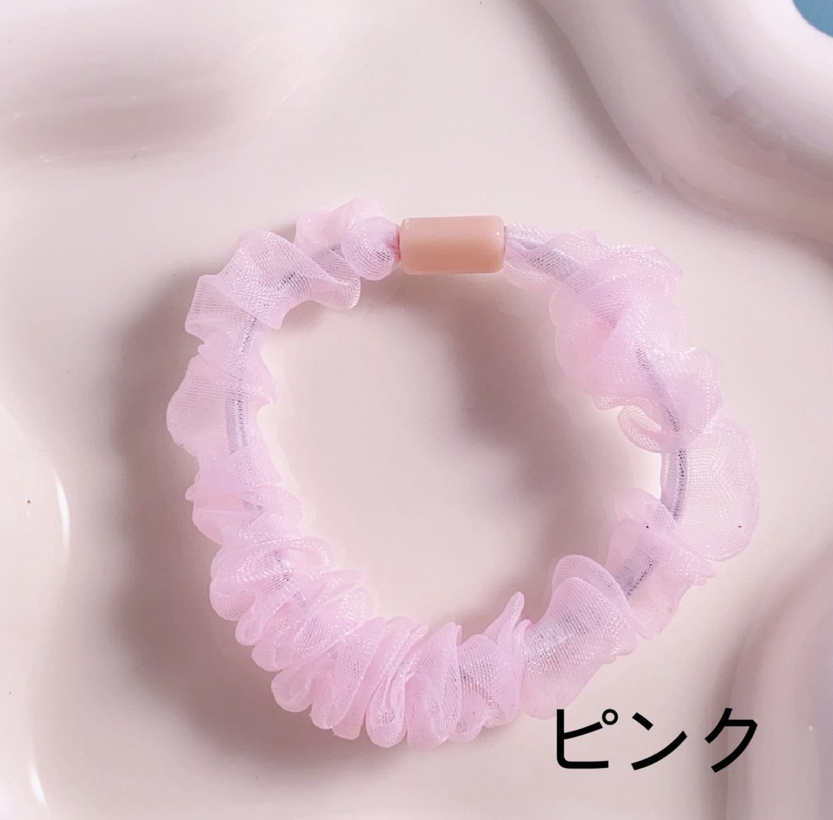 No．934 台座付き ヘアゴム シュシュ | DECOPARTS SHOP はぴいちご
