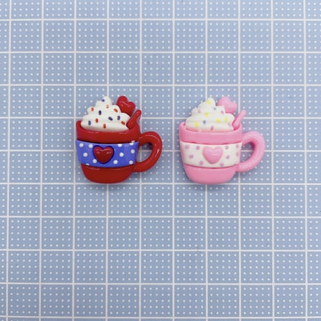 Ｎｏ．537 ハート  クリーム カップ  パーツ デコパーツ