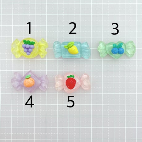 Ｎｏ．907  キャンディ  くだもの フルーツ デコパーツ