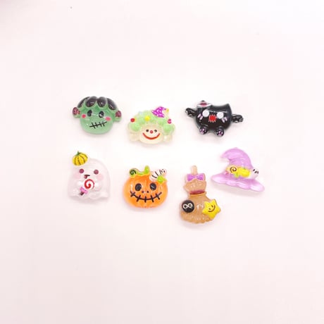 Ｎｏ．890    \20個/  ハロウィン かぼちゃ  おばけ  ミニ パーツ ネイル