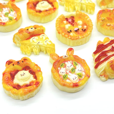 Ｎｏ．956    くま  うさぎ  ねこ  ピザ  タルト  チーズ  デコパーツ