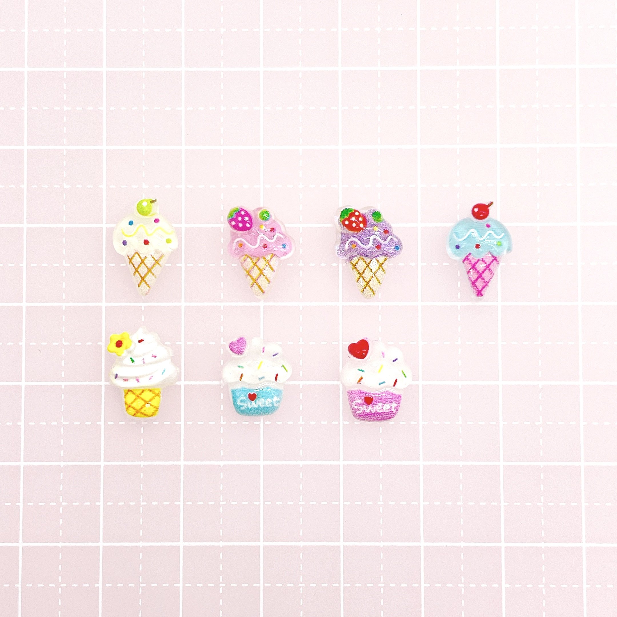 No．889 個/アイスクリーム ミニ パーツ ネイル | DECOPARTS