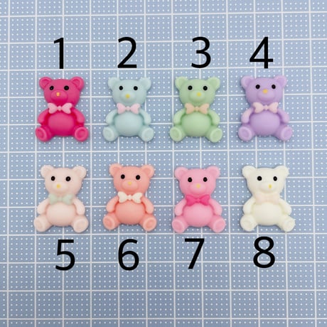 Ｎｏ．382   くま　カラフル　パーツ　デコパーツ